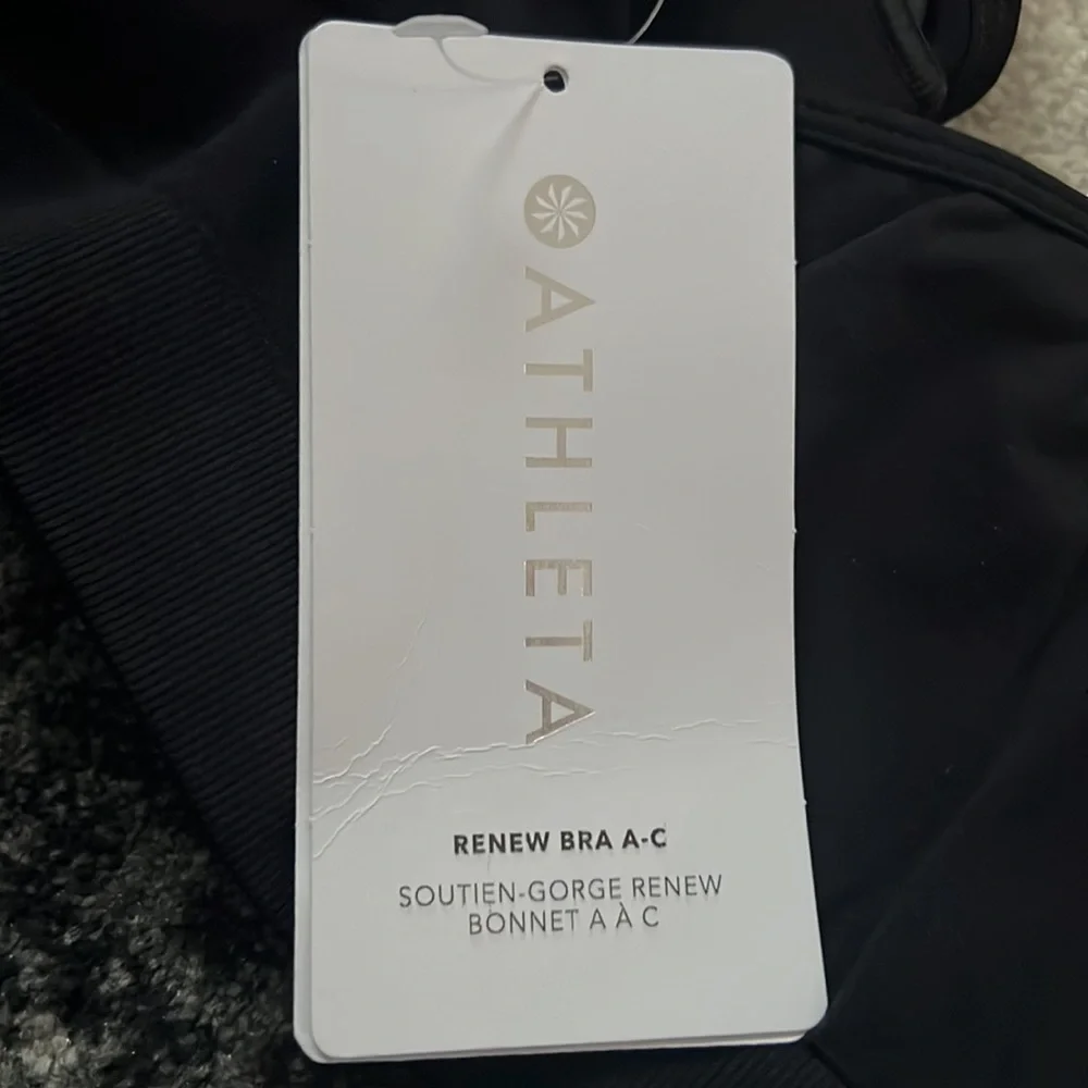 NWT Athleta A-C Renew Bra. Black. Size XL. - Picture 3 of 7